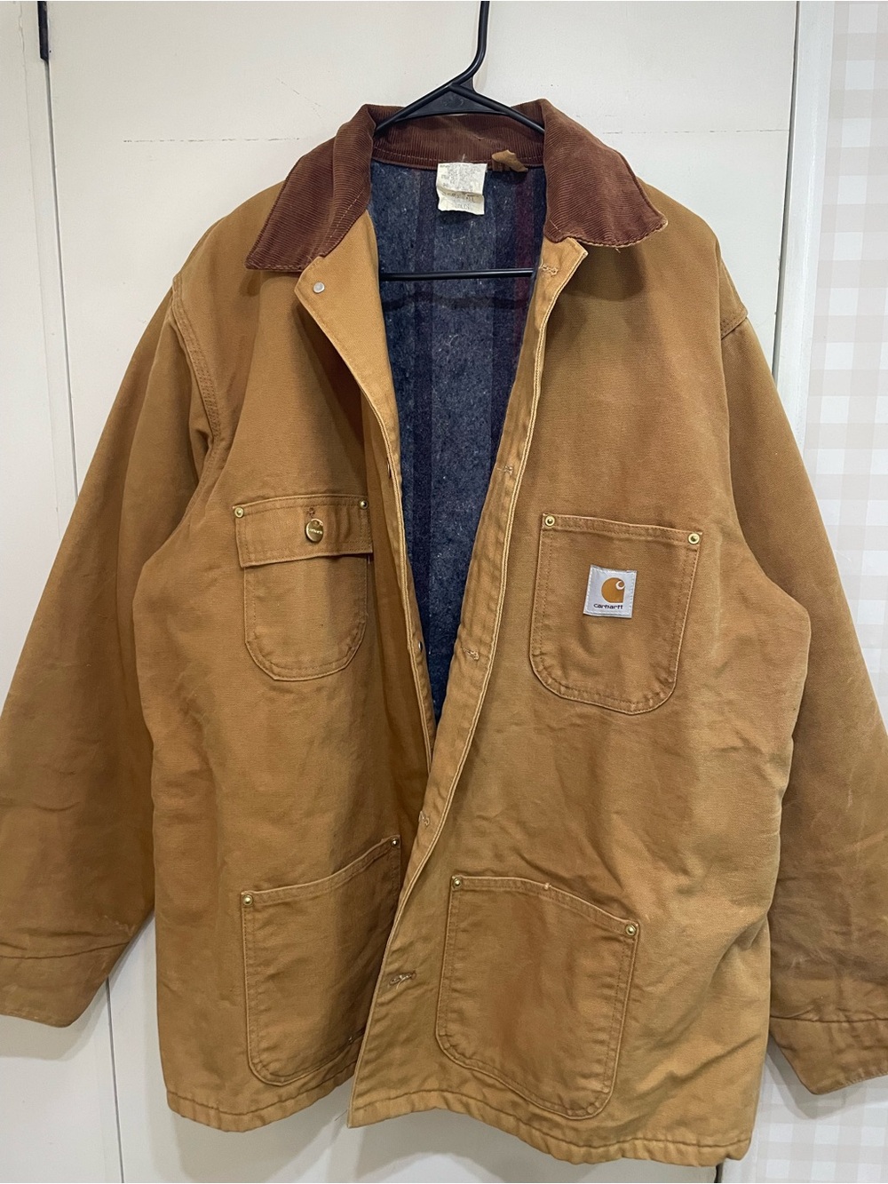 Vintage Carhartt jacket USA made workwear cotton canvas lined